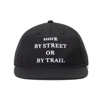 "BY STREET or BY TRAIL" AGING 6PANEL CAP - MID HEIGHT