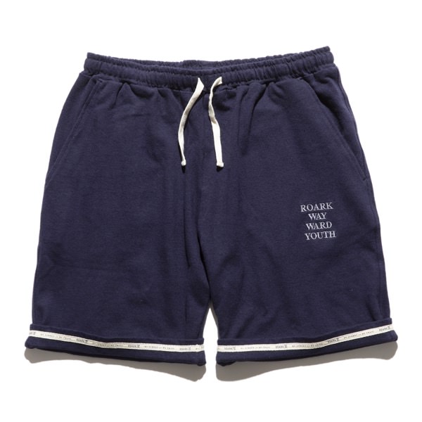 ROARK RSJ1024-EGP ヘンプコットンショートパンツ エッグプラント ROARK REVIVAL HEMP COTTON PILE SHORTS (BLACK)-CLINK