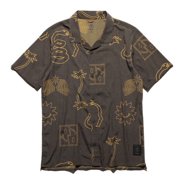 RUN AMOK  ランアモック　BLESS UP TRAIL  SIZE:M Bless Up Trail Button Up Shirt in Onyx – Roark