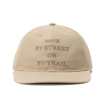 "BY STREET or BY TRAIL" AGING 6PANEL CAP - MID HEIGHT