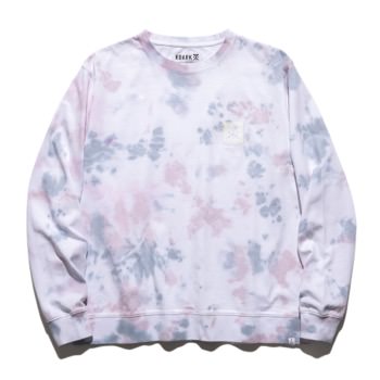 "SAFE CAMP" 9.3oz H/W L/S TEE - TIEDYE